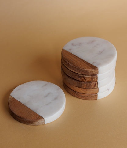 תחתיות שיש ועץ