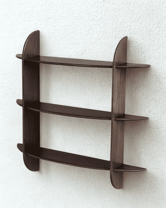 יחידת מדפים מעץ מנגו