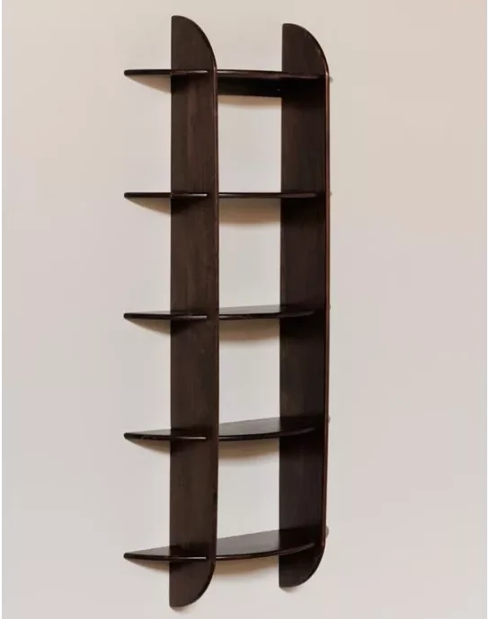 יחידת מדפים מעץ מנגו